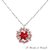 Collana corona d’alloro pendente cristallo Swarovski rosso fatta a mano regalo laurea - Alloro