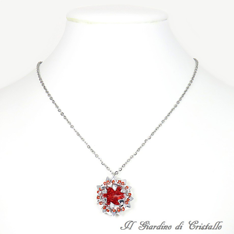 FTEAEYJLH Collana a forma di cuore e spada per coppie, collana a forma di cuore con cristallo rosso e spada punk, regalo di San Valentino, collana con spada a cuore per coppie