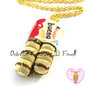 Collana Kinder Bueno White Merendina kawaii miniature fimo cernit HANDMADE snack