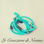 Bracciale in fettuccia con charme fatto a mano