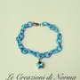 Bracciale con pendente in cristallo e argento 925