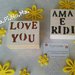 Mini messaggi pirografati "AMA E RIDI" & "I LOVE YOU"