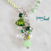 Collana perle verde lime con ricco pendente
