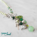 Collana perle verde lime con ricco pendente