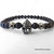 Bracciale uomo larvikite labradorite nera elmo spartano