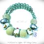 Bracciale in Filo Armonico con Perle di Murano e perla Lampwork