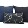 Set cuscini da letto blu