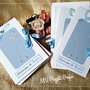 Set 10 CARD pieghevoli realizzate A MANO per battesimi/nascita