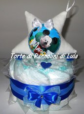 Torta di Pannolini Pampers + Fuoriporta - idea regalo, originale ed utile, per nascite, battesimi