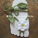 Sandali piedi nudi baby - margherita all'uncinetto - decorazione piede bambina - idea regalo!