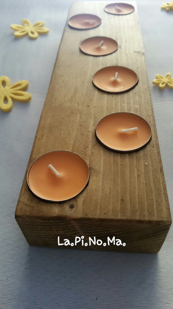 Portacandele In Ceramica E Legno Bamb&ugrave; - Bruciatore Aromaterapia Per Casa