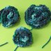 Lotto Fiori per creazioni HandMade - Rose in lana realizzate ai ferri - (12pz)