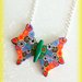 Parure in fimo handmade elegante con farfalle colorate con murrine idea regalo donna 