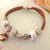 NOVITA - BRACCIALE ALCANTARA  TOTAL WHITE  con PERLE BIANCHE  e CHARMS - fimo - RICCIO BABY 