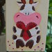 Tagliere legno con mucca in pittura country 