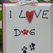 Quadro" I love dog " dipinto a mano 