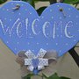 Cuore  Pittura country " Welcome "
