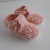 Sandalini bebè fatti a mano in cotone rosa e bianco, idea regalo.