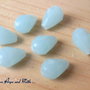 LOTTO 10 perle teardrop "azzurro cielo" (8x12mm)