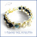 Bracciale " Summer Pearl " BLU primavera estate perle elegante  idea regalo donna natale festa mamma compleanno