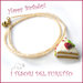 Collana "Happy birthday" mod. torta con rosa rossa e codette oro idea regalo compleanno festa gadget bambina Natale