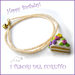Collana "Happy birthday" mod. torta con rose pastello codette lilla idea regalo compleanno festa gadget bambina Natale
