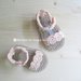 Sandali alla schiava colore rosa pesca in puro cotone fatti a mano