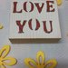 Mini messaggi pirografati "AMA E RIDI" & "I LOVE YOU"