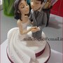 Cake Topper SPOSINI in Porcellana Fredda(anche Pasta di Zucchero su richiesta)