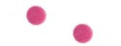 orecchini bottone rosa