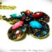 Collana Maxi Ciondolo Fiore con strass e pietra Howlite - Multicolor