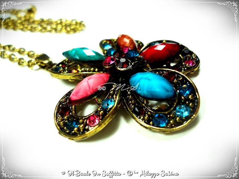 Spilla Con Ciondolo A Fiore - Italia - Foto 9