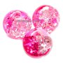 LOTTO 20 SFERE ROSA CRACKLE 6mm Cod. 3171