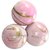 SFERA IN PLASTICA STRIATA ROSA 10 mm - 7019