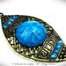 Collana in Bronzo Stile Etnico con Howlite e strass - Azzurra