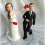 Cake topper sposi matrimonio caricature statuine Welling cake