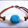 Bracciale in Alcantara con Trollbeads in Legno - Mod. 20