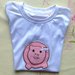 Maglietta bianca con maialina rosa fatta a mano all'uncinetto - bimba 4 anni