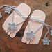 Sandali piedi nudi baby - stellina all'uncinetto - decorazione piede bambino - idea regalo!