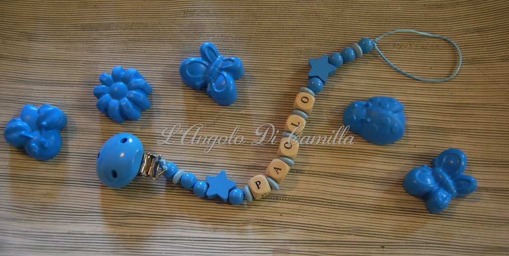 Catenella portaciuccio legno e silicone leone – la steefaeto a man Catenella portaciuccio legno e silicone leone – la steefaeto a man