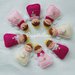 8 Angioletti in feltro fatti a mano: graziose bomboniere per il battesimo, la comunione, la cresima dell vostra bambina
