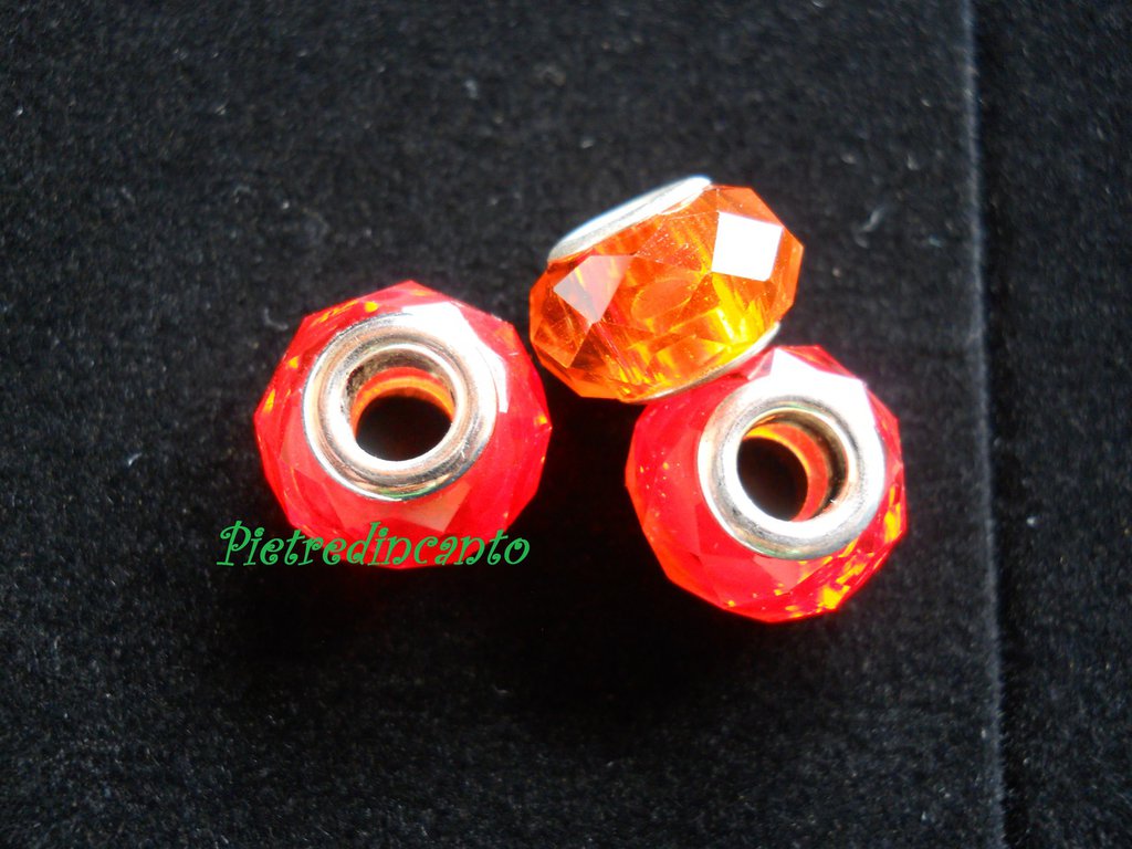 DanLingJewelry 100 Perline Rotonde Sfaccettate In Vetro