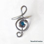 Anello chiave di violino creato a mano in metallo