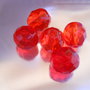 10 PERLE CRISTALLO SFACCETTATO - 10MM - rosso