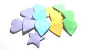 INSERZIONE RISERVATA PER VALE - spille cuori misti da 4 cm - fimo 