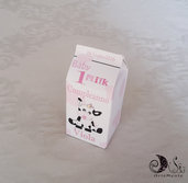 Portaconfetti milk box primo compleanno bimba gadget