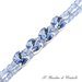 Bracciale cristalli Swarovski Rivoli blu zaffiro chiaro e mezzi cristalli fatto a mano - Ibisco