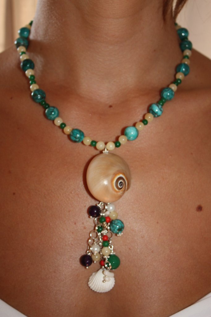 Collana Multistrato Con Conchiglie Naturali E Perle Dorate – Girocollo Boho, Bracciale E Cavigliera Regolabili, Set Elegante Per L'estate