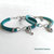 Coppia bracciali infinito pelle chiave lucchetto 