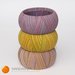 Bracciale multicolor viola/giallo/bianco effetto filo in pasta polimerica Fimo sulla base di legno